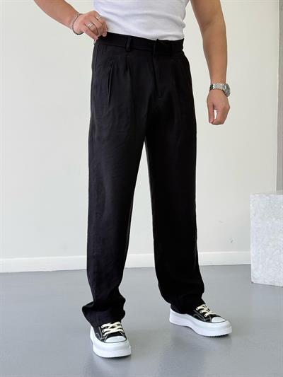 Modal Kumaş Baggy Pantolon Siyah