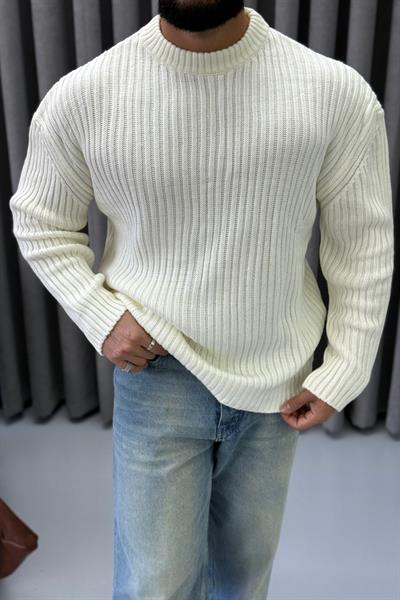 MR OVERSİZE KAZAK BEYAZ