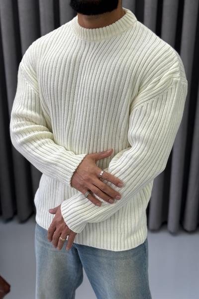 MR OVERSİZE KAZAK BEYAZ