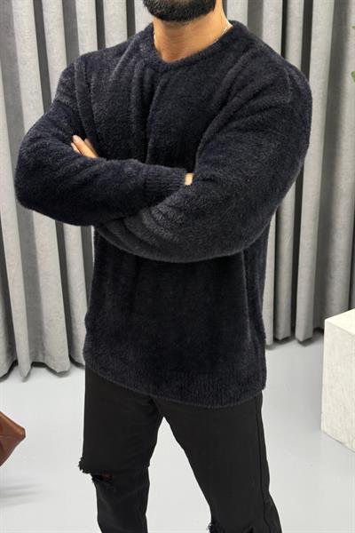 OVERSİZE SAKALLI KAZAK SİYAH