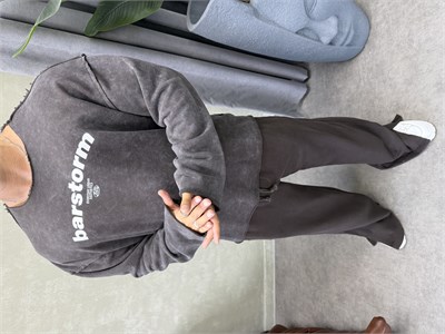 ÖZEL SERİ ÇİFT TARAFLI OVERSIZE SWEAT KAHVERENGİ