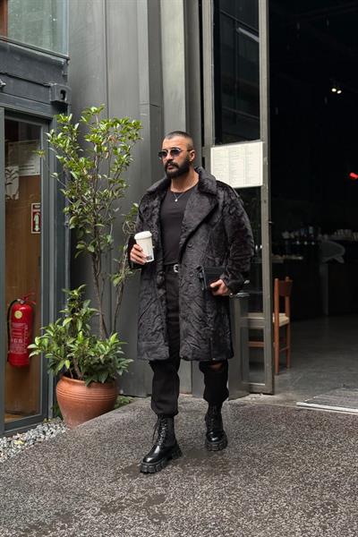 ÖZEL TASARIM KÜRK KABAN SİYAH