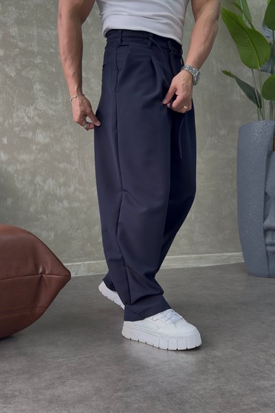 PREMİUM BALOON İP DETAYLI PANTALON LACİVERT