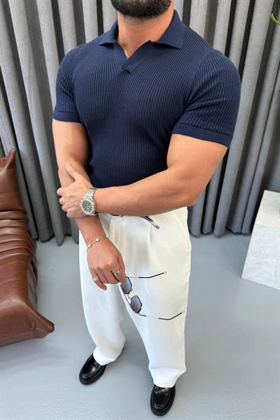 PREMİUM İNCE ÖRME POLO YAKA LACİVERT