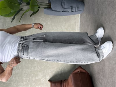 PREMIUM İP DETALI  BALON JEAN GRİ