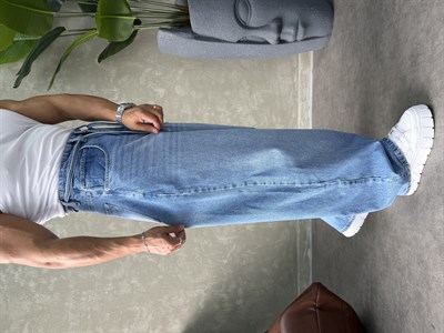PREMIUM İP DETALI  BALON JEAN MAVİ