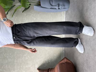 PREMIUM İP DETALI  BALON JEAN SİYAH