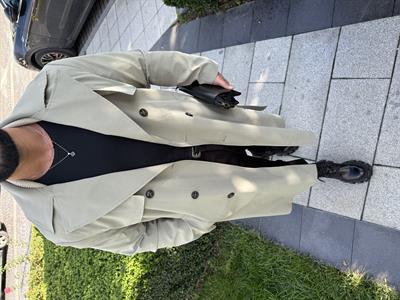 PREMİUM KALİTE KEMERLİ TRENCKOT HAKİ