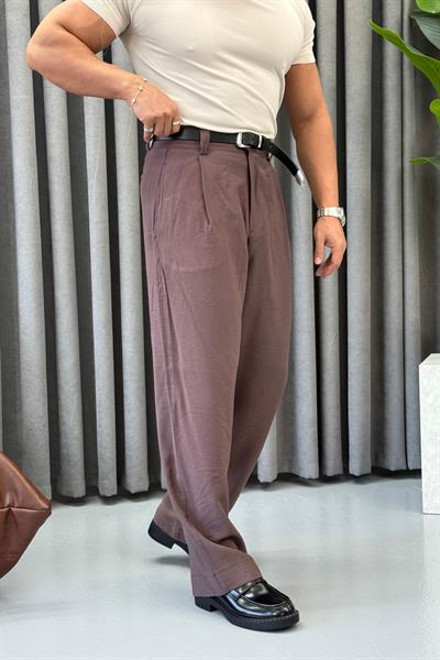 PREMİUM KORE KESİM PANTALON KAHVERENGİ