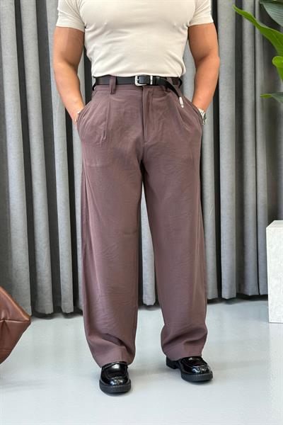 PREMİUM KORE KESİM PANTALON KAHVERENGİ