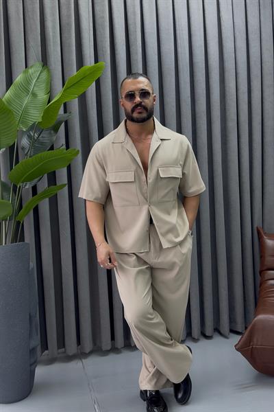 PREMİUM KUMAŞ ALT ÜST TAKIM BEJ