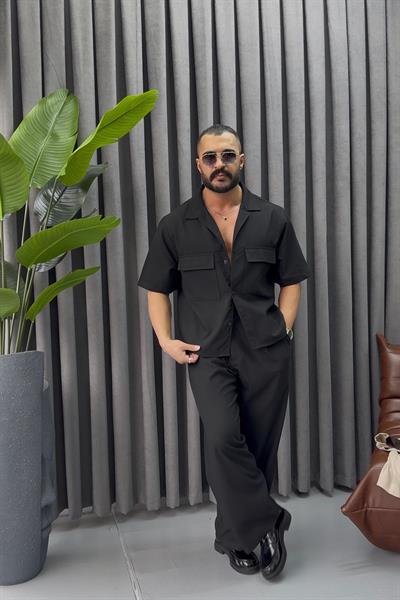 PREMİUM KUMAŞ ALT ÜST TAKIM SİYAH