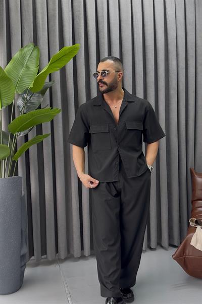 PREMİUM KUMAŞ ALT ÜST TAKIM SİYAH