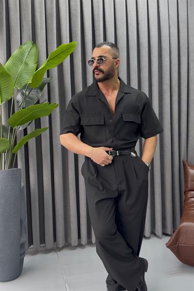 PREMİUM KUMAŞ ALT ÜST TAKIM SİYAH