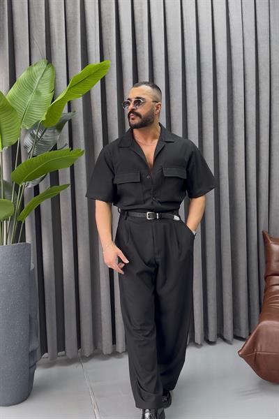 PREMİUM KUMAŞ ALT ÜST TAKIM SİYAH