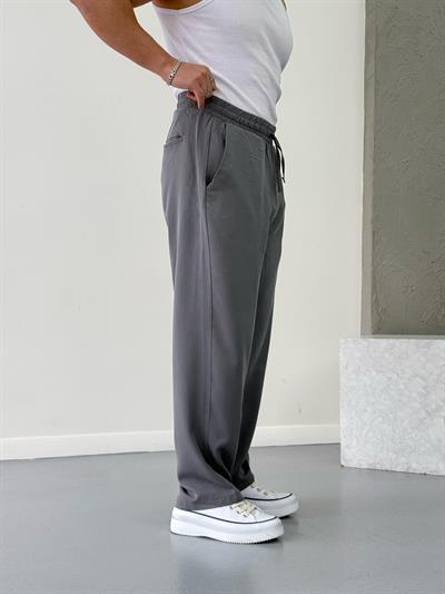 Premium Kumaş Baggy Pantolon Gri