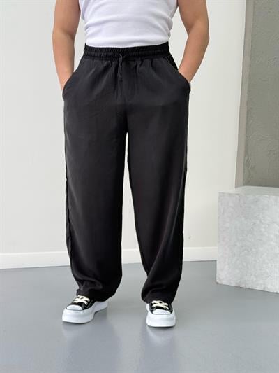 Premium Kumaş Baggy Pantolon Siyah