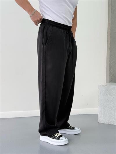 Premium Kumaş Baggy Pantolon Siyah
