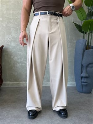 PREMIUM KUMAŞ KORE KESİM PANTOLON BEJ
