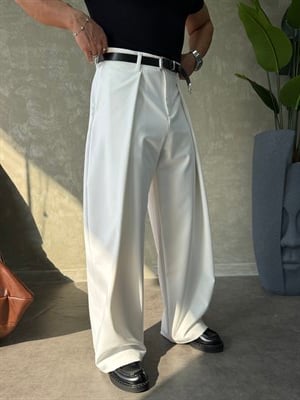 PREMIUM KUMAŞ KORE KESİM PANTOLON BEYAZ