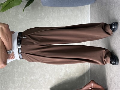 PREMIUM KUMAŞ KORE KESİM PANTOLON KAHVERENGİ