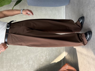 PREMIUM KUMAŞ KORE KESİM PANTOLON KAHVERENGİ