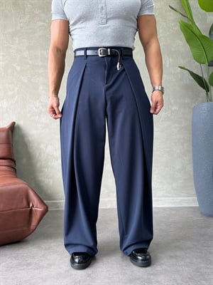 PREMIUM KUMAŞ KORE KESİM PANTOLON LACİVERT