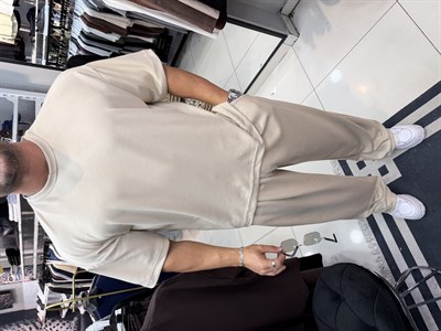 PREMIUM OVERSIZE OYSHO KUMAŞ TAKIM BEJ
