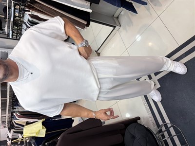 PREMIUM OVERSIZE OYSHO KUMAŞ TAKIM BEYAZ