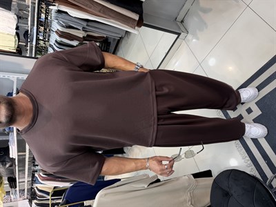 PREMIUM OVERSIZE OYSHO KUMAŞ TAKIM KAHVERENGİ