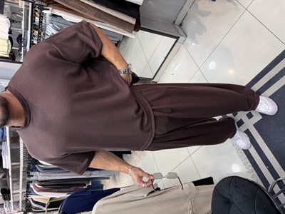 PREMIUM OVERSIZE OYSHO KUMAŞ TAKIM KAHVERENGİ