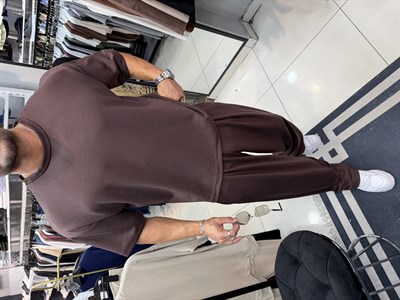 PREMIUM OVERSIZE OYSHO KUMAŞ TAKIM KAHVERENGİ