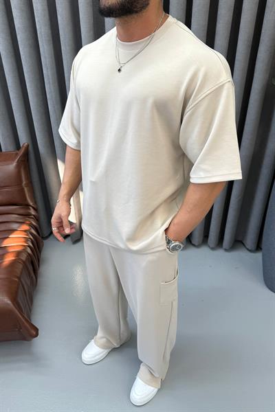 PREMİUM OVERSİZE OYSHO TAKIM KREM