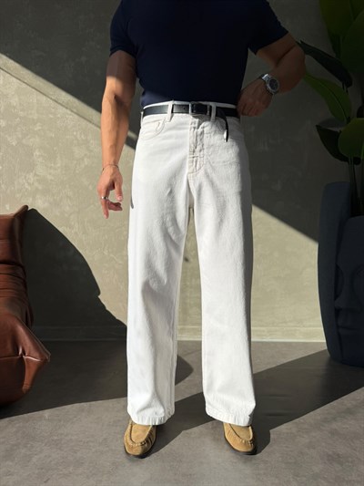 PREMİUM SERİ BAGGY JEAN BEYAZ