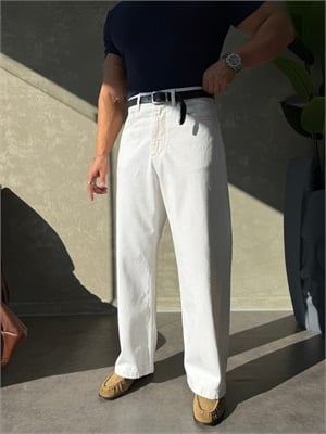 PREMIUM SERİ BAGGY JEAN BEYAZ