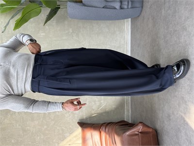 PREMIUM SERİ KEMER DETAYLI KORE KESİM PANTOLON LACİVERT 