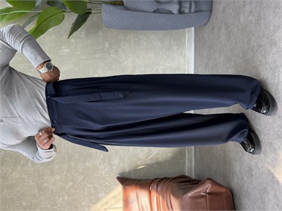 PREMIUM SERİ KEMER DETAYLI KORE KESİM PANTOLON LACİVERT 