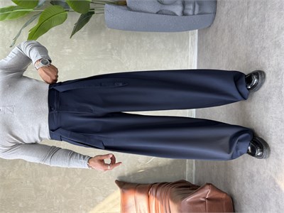 PREMIUM SERİ KEMER DETAYLI KORE KESİM PANTOLON LACİVERT 
