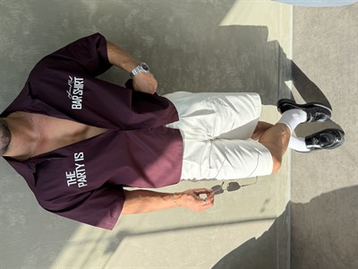 PREMIUM SERİ OVERSİZE BOXY KALIP GÖMLEK BORDO