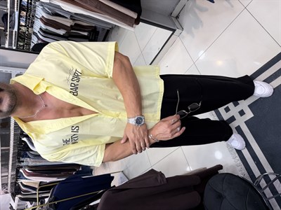 PREMIUM SERİ OVERSİZE BOXY KALIP GÖMLEK SARI
