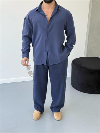 Premium Seri Oversize Modal Kumaş Alt Üst Takım Lacivert