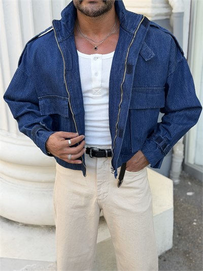 PREMIUM SERI ÖZEL KESIM OVERSIZE CEKET KOT MAVİ