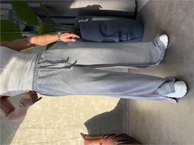PREMIUM SERİ SUPER BAGGY YIRTMAÇLI EŞOFMAN GRİ