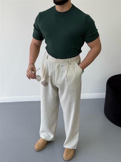 Premium Slimfit Örme Triko Yeşil