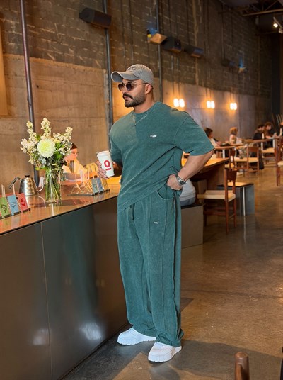 PREMİUM YIKAMALI OVERSİZE TAKIM YEŞİL