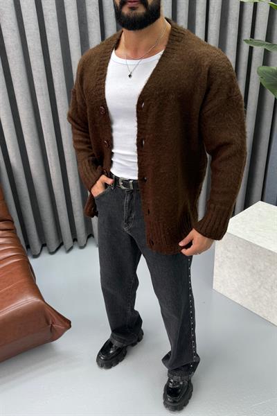 PREMİUM YÜN HIRKA ACI KAHVE