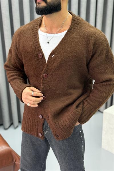 PREMİUM YÜN HIRKA ACI KAHVE