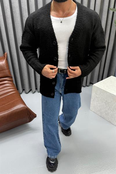 PREMİUM YÜN HIRKA SİYAH