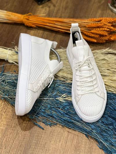 Rahat Kalıp Triko Ayakkabı Beyaz