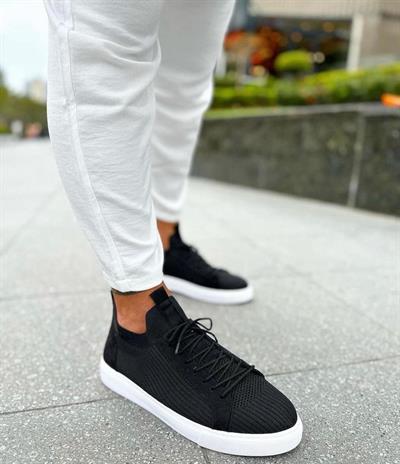 Rahat Kalıp Triko Ayakkabı Siyah